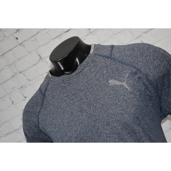 Puma Shirt Mens Size XL Gym Workout Blue Polyester Blend Athletic - Picture 1 of 5